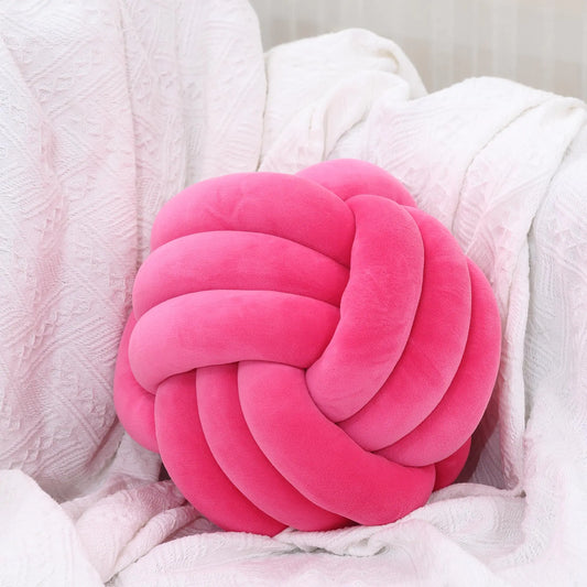 Petrella Knot Pillow Ball Round Throw Pillows Home Decor Cushion Decorative Aesthetic Throw Pillows，Peaches 8inch