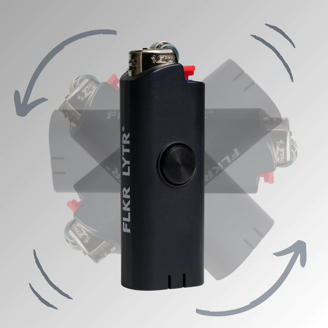 FLKR LYTR® Fidget Spinner Lighter Case Amazon Must Have "DRK NYTE" for Bic® Spinner Lighter Case | FLKR LYTR